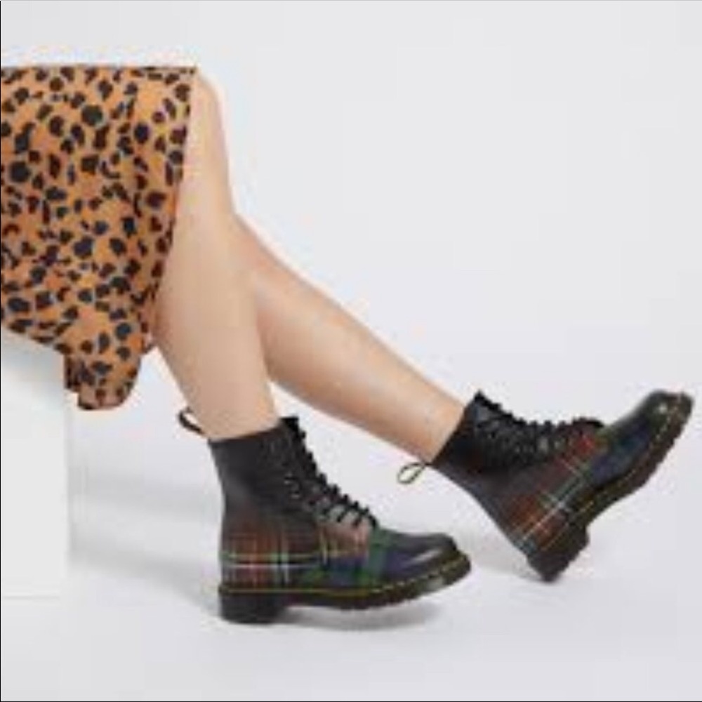 Dr. Martens 1460 Ombre Tartan Plaid Boots - Picture 4 of 7